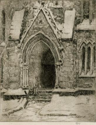 Church Doorway in the Snow