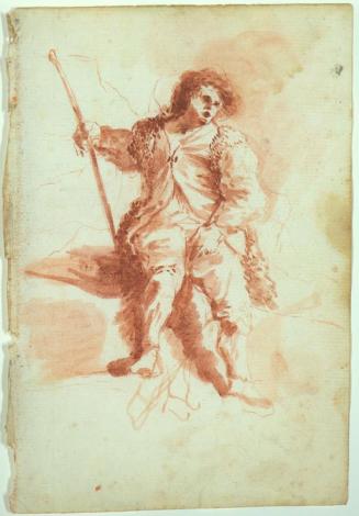 Untitled: (figure with staff)