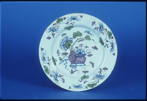 Plate with Vase and Flowers