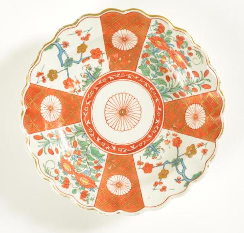 Worcester Plate in the style of Kakiemon and Prunus Pattern