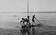 Boys with Raft, Qualicum Beach