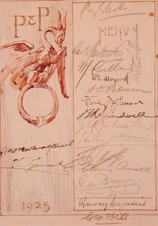 Illustrated Menu: Pen & Pencil Club Annual Festival