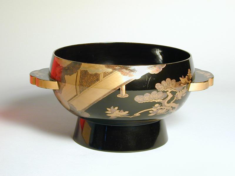 Two Handled Lacquer Bowl