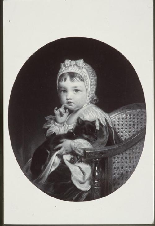 Untitled (Child with Dog), signed J.S.