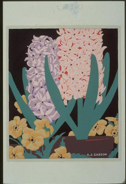 Untitled: Hyacinth and Pansies