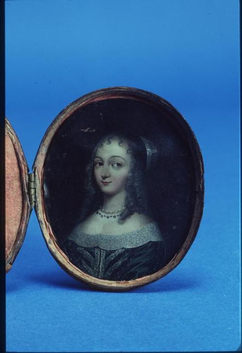 Miniature Portrait of a Woman with Costume Overlays