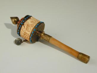 Ivory  and Copper Nepalese Prayer Wheel